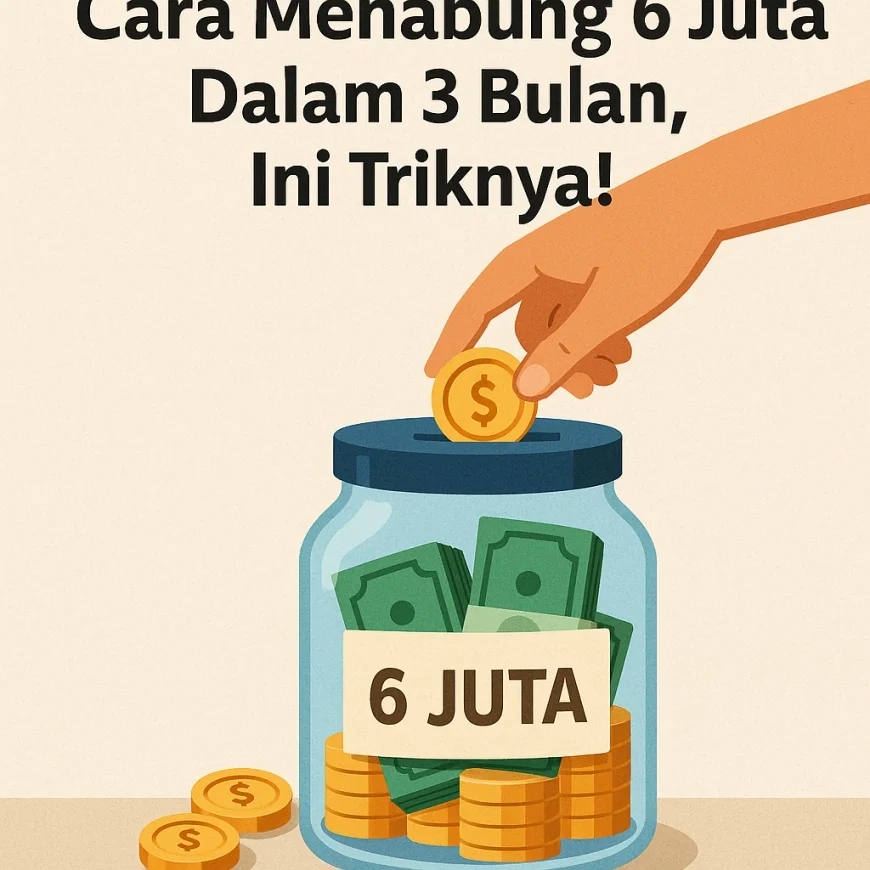 Cara Menabung 6 Juta Dalam 3 Bulan, Ini Triknya!